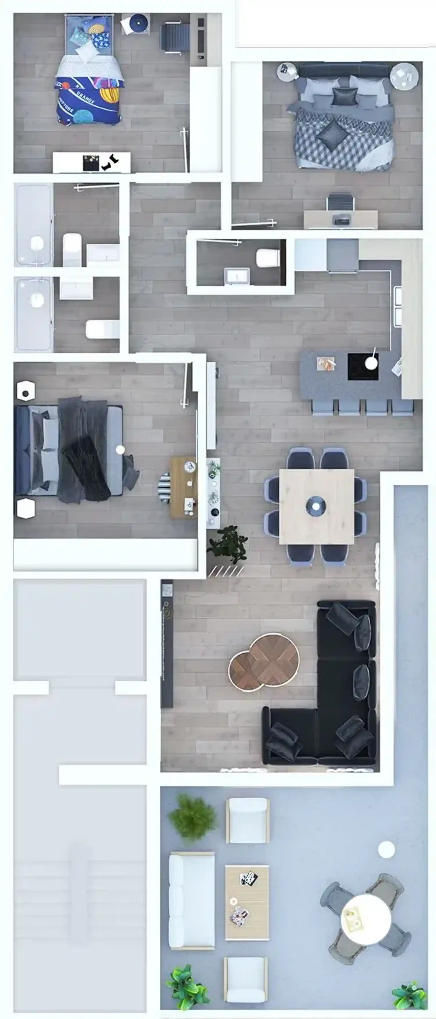Κάτοψη του έργου Anesis Residence 3