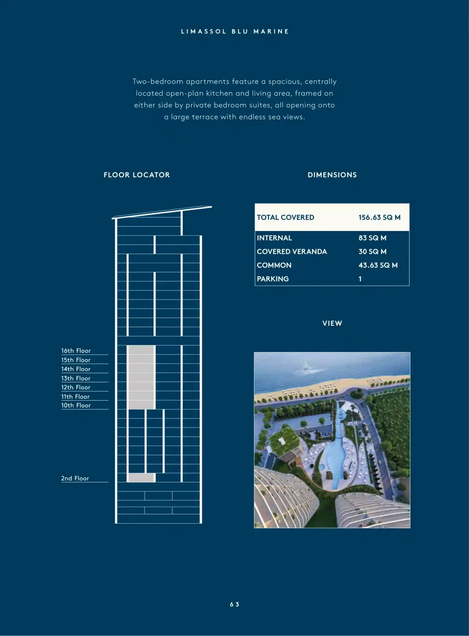 Κάτοψη του έργου Limassol Blu Marine 10